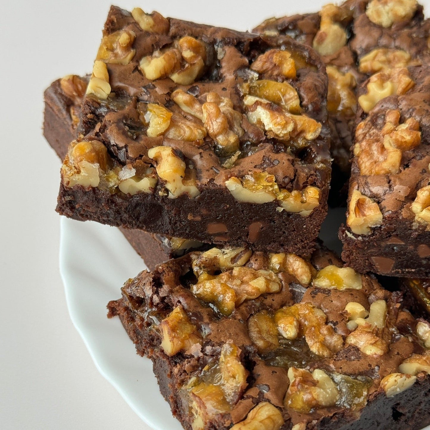 Caramelized Walnut Fudgy Brownies