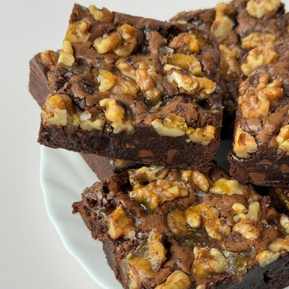Caramelized Walnut Fudgy Brownies
