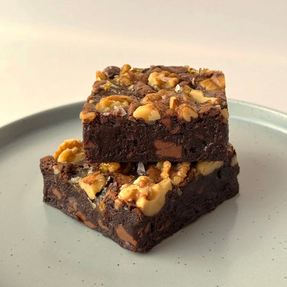 Caramelized Walnut Fudgy Brownies