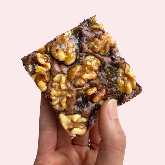 Caramelized Walnut Fudgy Brownies