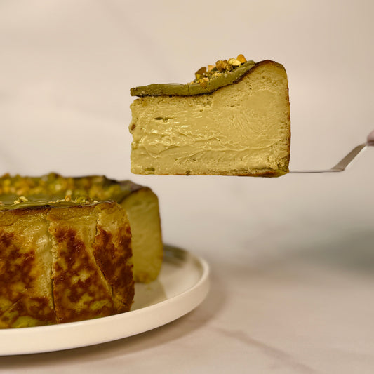 Pistachio Basque Cheesecake