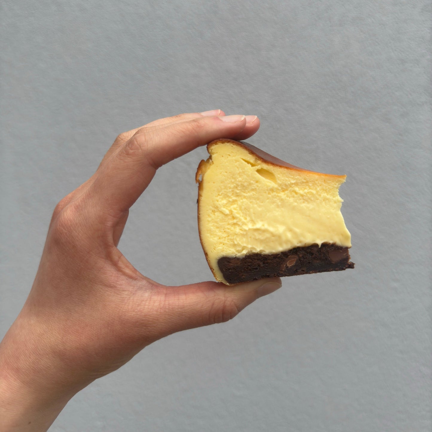 Brownie Base Basque Cheesecake